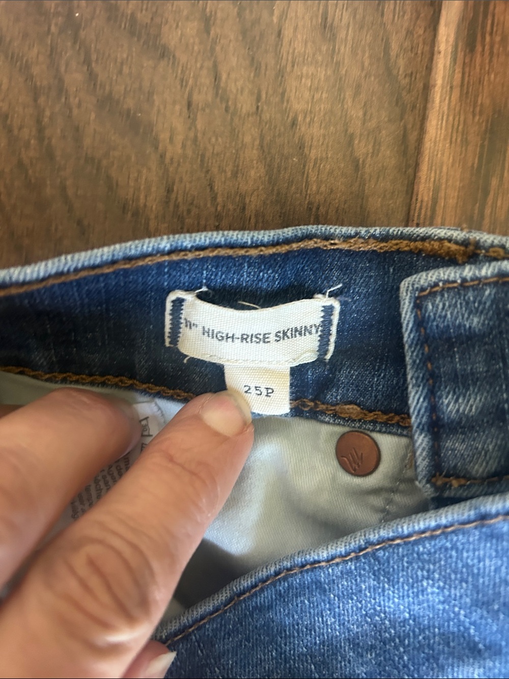 Madewell 11 inch High-Rise Women’s Button Fly Skinny Jeans 25P - Picture 5 of 6